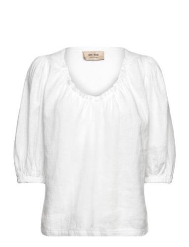 Mmtaissa Linen Blouse White MOS MOSH