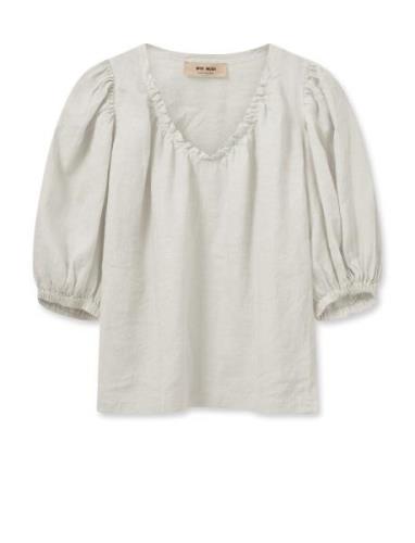 Mmtaissa Linen Blouse White MOS MOSH