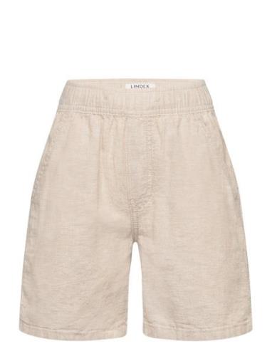 Shorts Linen Blend Beige Lindex