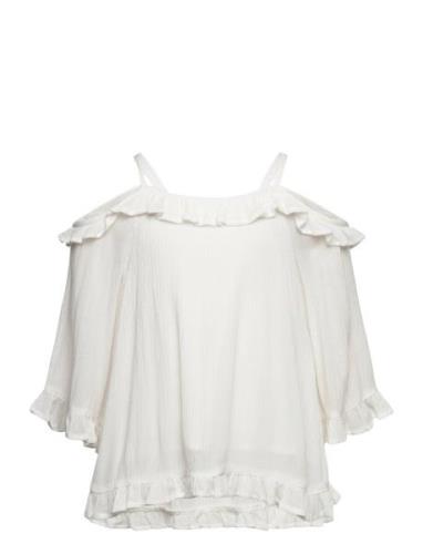 Blouse Cold Shoulder Frills White Lindex