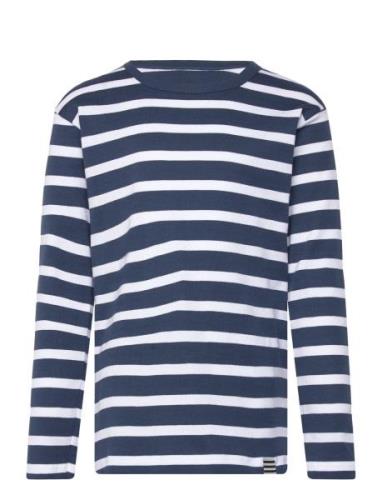 Trio Rib Tobino Tee Ls Blue Mads Nørgaard