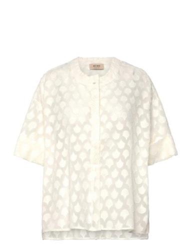 Mmtoba Jacquard Voile Blouse Cream MOS MOSH