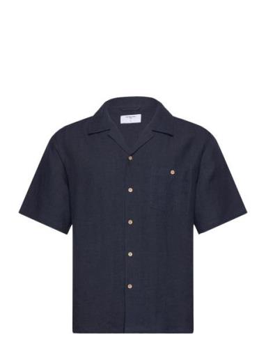 Short Sleeve Cuban Shirt Navy Percival