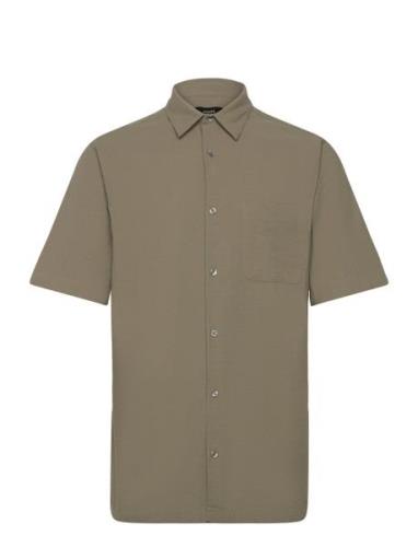 Grida Cotton Victor Shirt Ss Green Mads Nørgaard