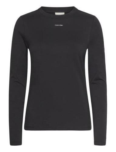 Nano Logo Slim T-Shirt Ls Black Calvin Klein