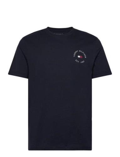 Roundle Logo Chest Tee Navy Tommy Hilfiger