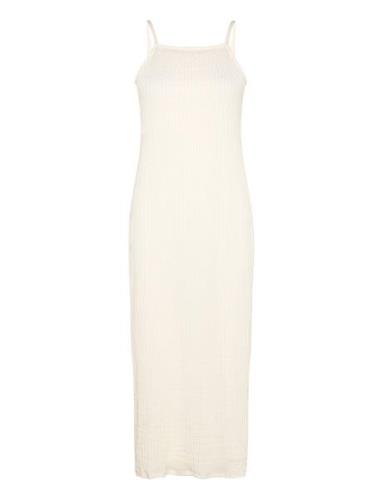 Structure Strap Dress Cream Bubbleroom