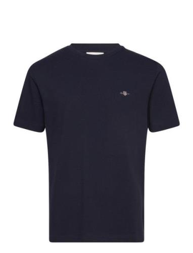 Pique Ss T-Shirt Navy GANT