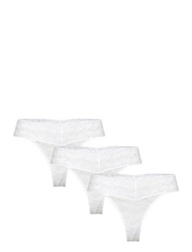 Brief Lacey Thong Low 3 Pack White Lindex