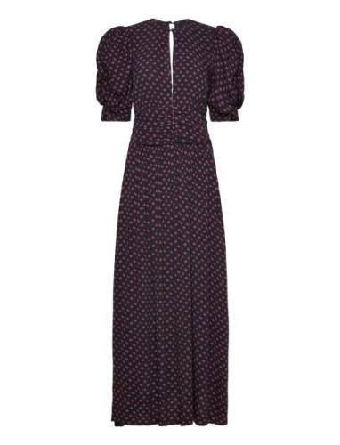 Jacquard Midi Dress Navy ROTATE Birger Christensen