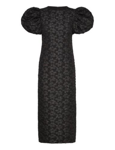 3D Jacquard Midi Dress Black ROTATE Birger Christensen