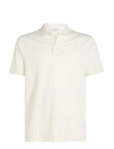 Smooth Cotton Slim Polo White Calvin Klein