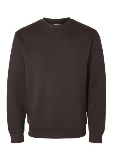 Slhemanuel Soft Crew Neck Sweat Noos Brown Selected Homme