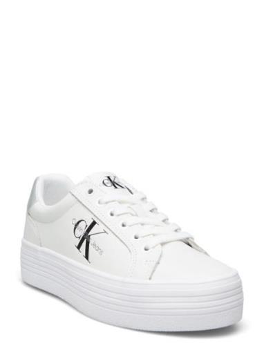 Vulc Flatform Laceup Lth White Calvin Klein