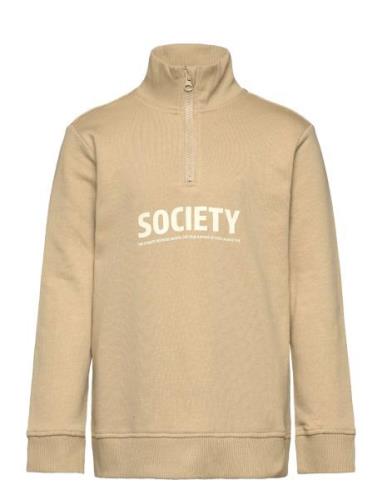 Kobmilo L/S Half Zip Swt Beige Kids Only