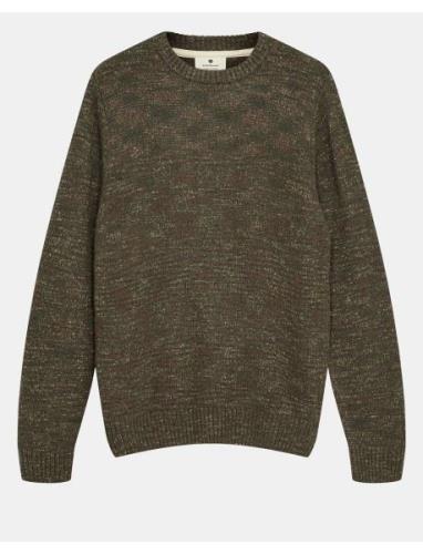 Aksune Space Yarn Crew Neck Khaki Anerkjendt