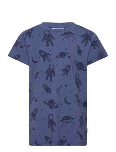 Bamboo T-Shirt Blue Astronaut Blue Geggamoja