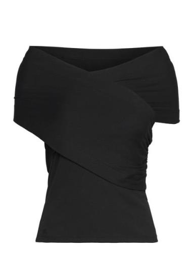 Off-The-Shoulder Rib-Knit Top Black Lauren Ralph Lauren