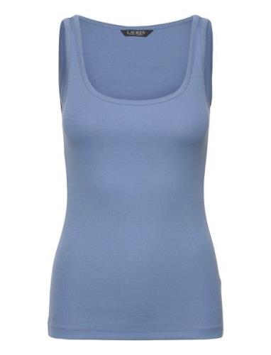 Cotton-Blend Tank Top Blue Lauren Ralph Lauren