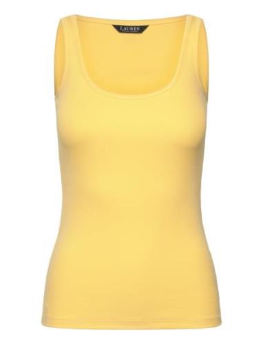 Rfnd Strtch 2X2 Rib-Tank Top Yellow Lauren Ralph Lauren