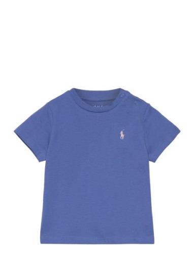 Cotton Jersey Crewneck Tee Blue Ralph Lauren Baby