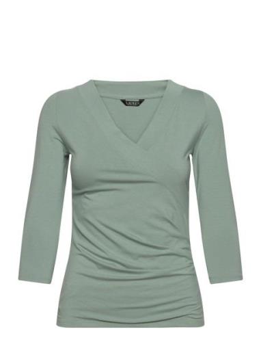 Rayon Spandex Jrsy-3\4-Knt Green Lauren Ralph Lauren