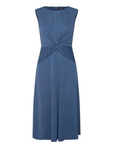 Twist-Front Jersey Dress Blue Lauren Ralph Lauren