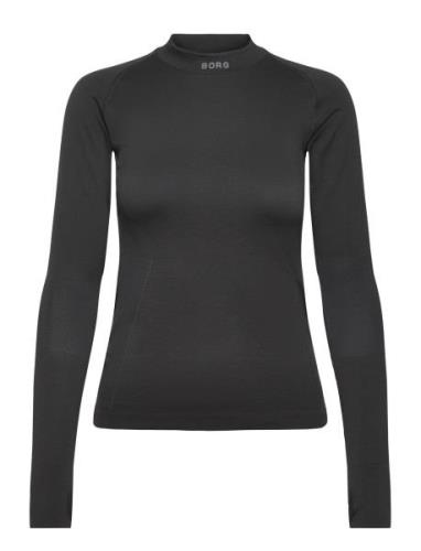 Borg Running Seamless Mock Neck Black Björn Borg