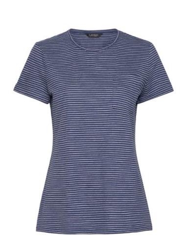 Striped Slub Jersey Pocket Tee Navy Lauren Ralph Lauren