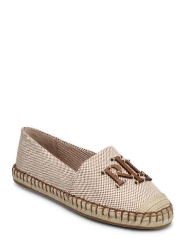 Cameryn Iii Canvas & Leather Espadrille Beige Lauren Ralph Lauren