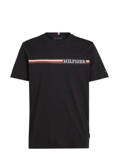 Chest Stripe Tee Black Tommy Hilfiger