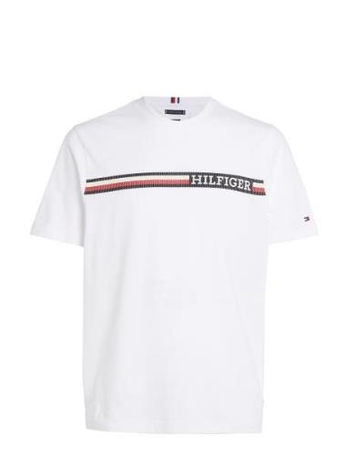 Chest Stripe Tee White Tommy Hilfiger