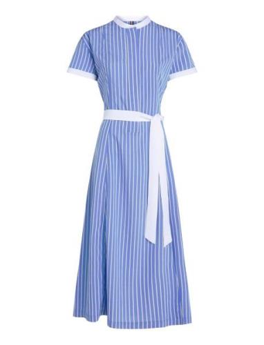 Stripe Ss Midi Dress Blue Tommy Hilfiger