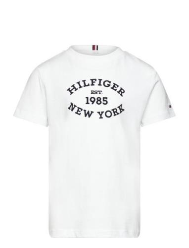 Monotype Flock Regular Tee Ss White Tommy Hilfiger