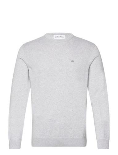 Cotton Silk Blend Cn Sweater Grey Calvin Klein