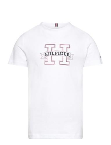 H Print Regular Tee Ss White Tommy Hilfiger