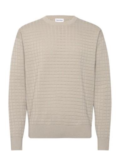 Check Pattern Sweater Beige Calvin Klein