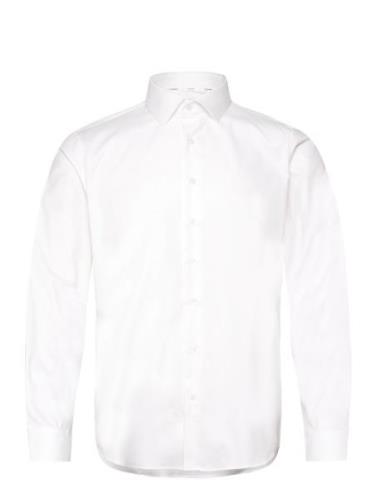 Round Structure Fitted Shirt White Calvin Klein