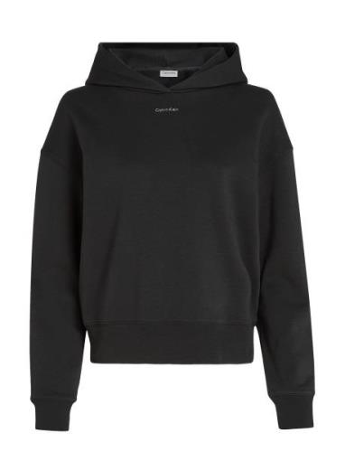 Nano Logo Relaxed Hoodie Black Calvin Klein