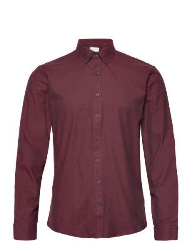 Mouliné Stretch Shirt L/S Red Lindbergh