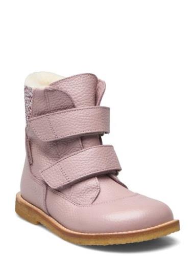 Boots - Flat - With Velcro Pink ANGULUS