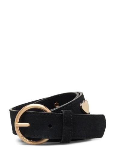 Hammered Heart Belt Black Fabienne Chapot