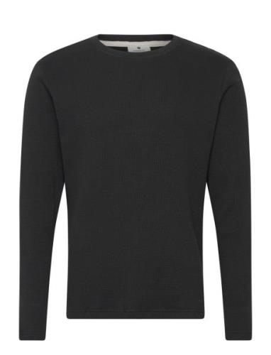 Akkikki L/S Waffle Tee Black Anerkjendt