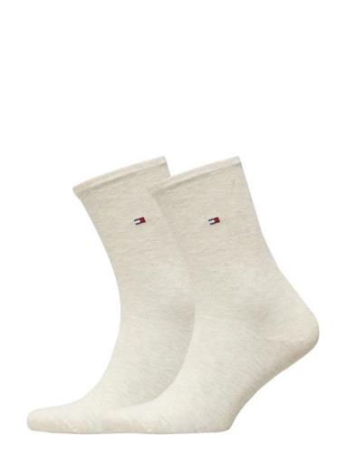 Th Women Sock Casual 2P Cream Tommy Hilfiger