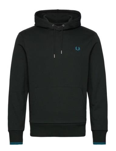 Tipped Hooded Sweatshirt Black Fred Perry