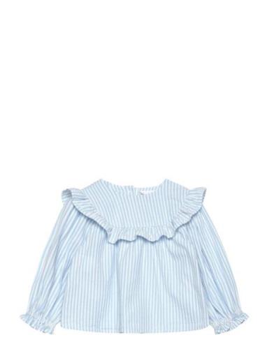 Striped Blouse Blue Mango