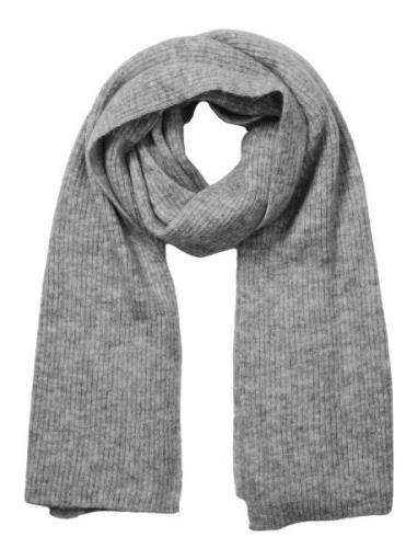 Slfmaline Knit Scarf Noos Grey Selected Femme