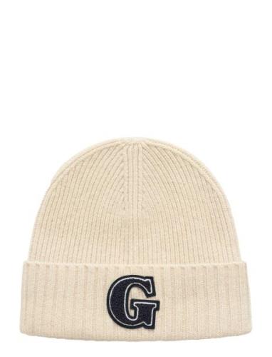 G Badge Beanie Beanie Beige GANT