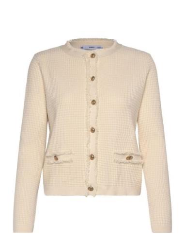 Button Knit Cardigan Cream Mango