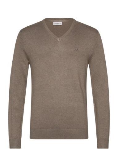 Eco Vero V-Neck Jumper Brown Lindbergh